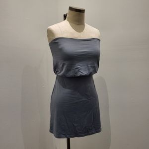 Susana Monaco Ash Grey Bando Blouse Sun Dress